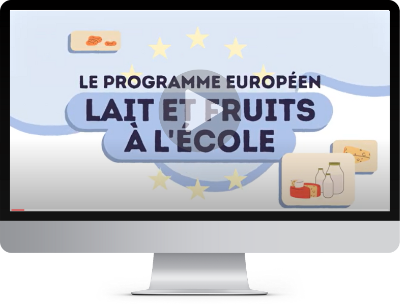 vidéo présentation lait et fruits à l'école